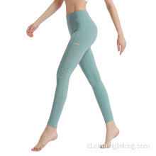 Celana Yoga Wanita Berongga Samping